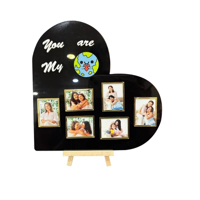 Heart-Shaped Customizable Frame for Mom